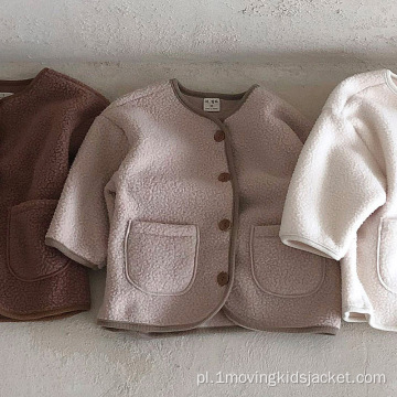 Prosty płaszcz w jednolitym kolorze dla niemowląt